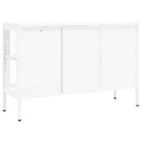 vidaXL fehér acél és üveg tálalószekrény 105 x 35 x 70 cm