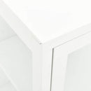 vidaXL fehér acél és üveg tálalószekrény 105 x 35 x 70 cm