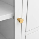 vidaXL fehér acél és edzett üveg tálalószekrény 105 x 35 x 70 cm