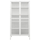 vidaXL fehér acél és edzett üveg vitrin 90 x 40 x 180 cm