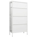 vidaXL fehér acél és edzett üveg vitrin 90 x 40 x 180 cm