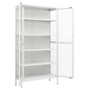 vidaXL fehér acél és edzett üveg vitrin 90 x 40 x 180 cm