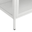 vidaXL fehér acél és edzett üveg vitrin 90 x 40 x 180 cm