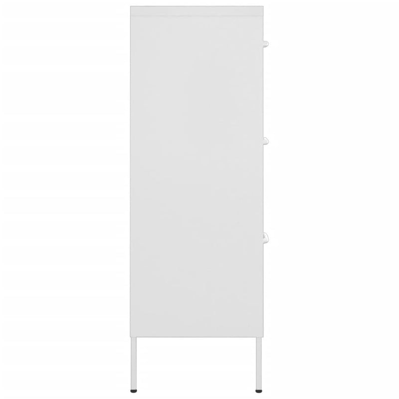 vidaXL fehér acél fiókos szekrény 80 x 35 x 101,5 cm