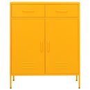 vidaXL mustársárga acél tárolószekrény 80 x 35 x 101,5 cm