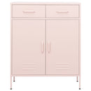 vidaXL rózsaszín acél tárolószekrény 80 x 35 x 101,5 cm