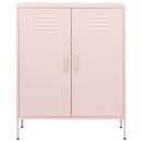 vidaXL rózsaszín acél tárolószekrény 80 x 35 x 101,5 cm