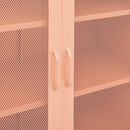 vidaXL rózsaszín acél tárolószekrény 80 x 35 x 101,5 cm