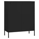 vidaXL fekete acél tárolószekrény 80 x 35 x 101,5 cm