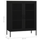vidaXL fekete acél tárolószekrény 80 x 35 x 101,5 cm