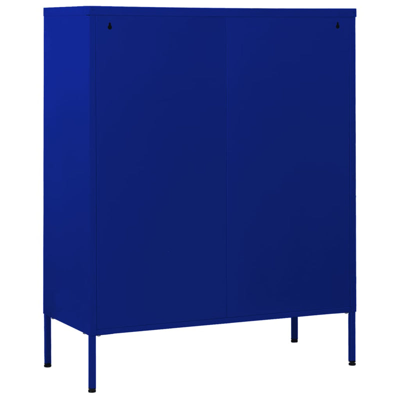 vidaXL tengerészkék acél fiókos szekrény 80 x 35 x 101,5 cm