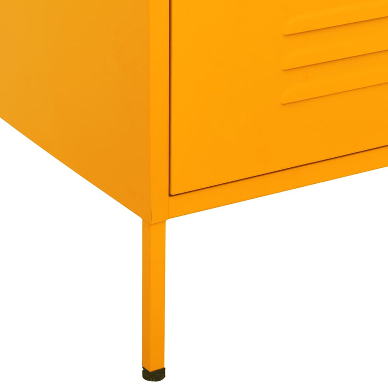 vidaXL mustársárga acél fiókos szekrény 80 x 35 x 101,5 cm
