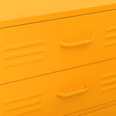 vidaXL mustársárga acél fiókos szekrény 80 x 35 x 101,5 cm