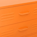 vidaXL narancssárga acél fiókos szekrény 80 x 35 x 101,5 cm