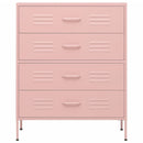 vidaXL rózsaszín acél fiókos szekrény 80 x 35 x 101,5 cm