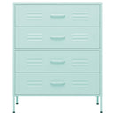 vidaXL mentazöld acél fiókos szekrény 80 x 35 x 101,5 cm