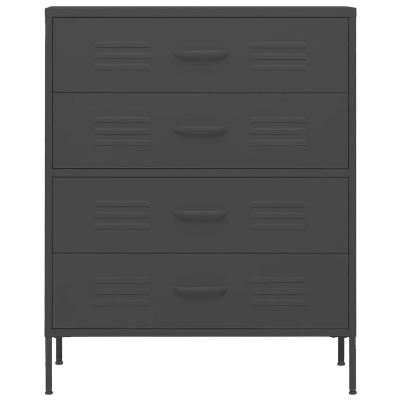vidaXL antracitszürke acél fiókos szekrény 80 x 35 x 101,5 cm