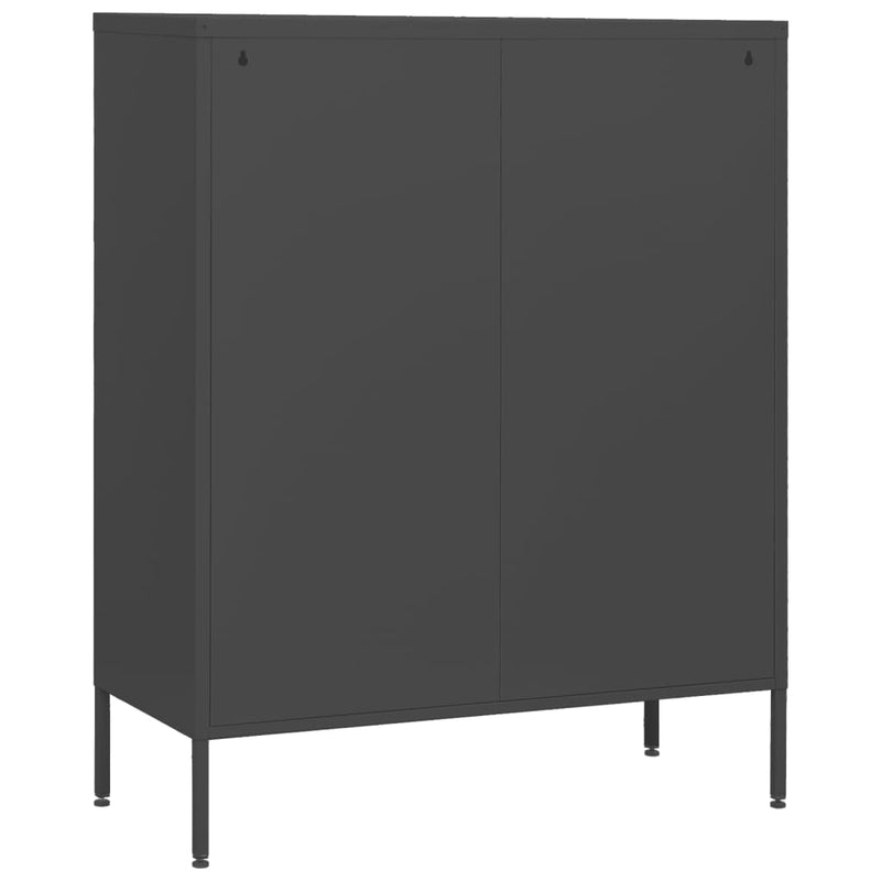 vidaXL antracitszürke acél fiókos szekrény 80 x 35 x 101,5 cm