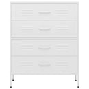 vidaXL fehér acél fiókos szekrény 80 x 35 x 101,5 cm