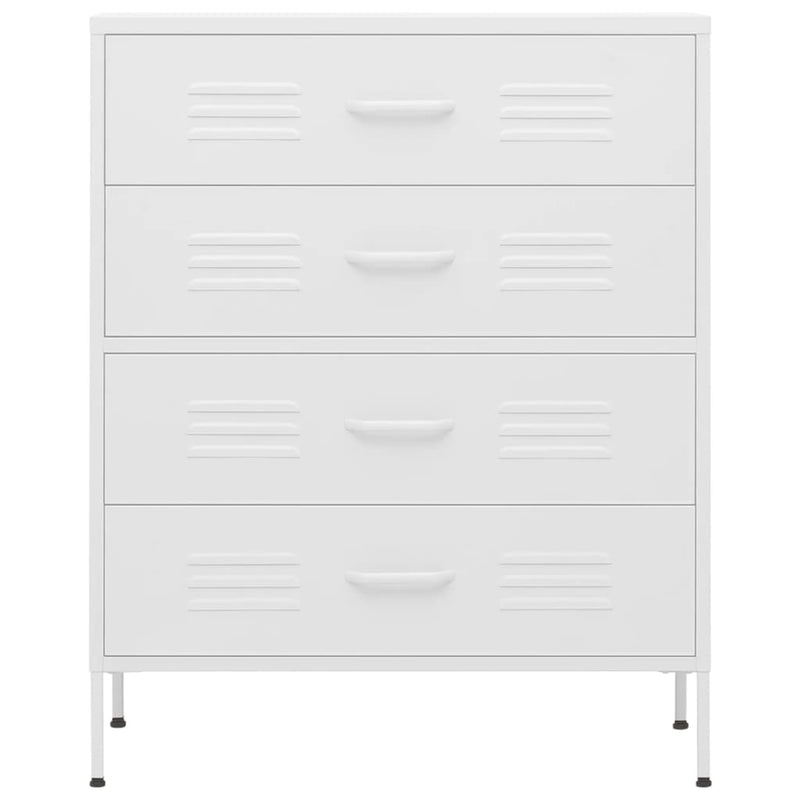 vidaXL fehér acél fiókos szekrény 80 x 35 x 101,5 cm
