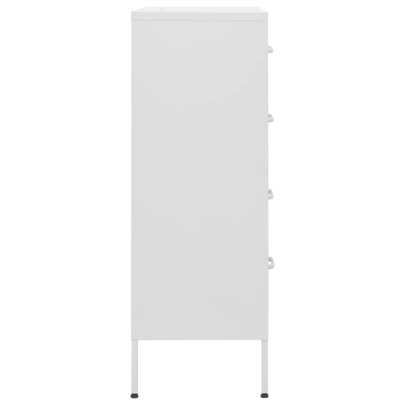 vidaXL fehér acél fiókos szekrény 80 x 35 x 101,5 cm