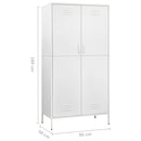 vidaXL fehér acél ruhásszekrény 90 x 50 x 180 cm