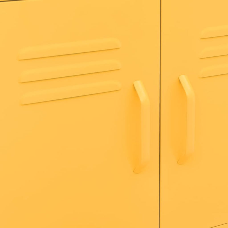 vidaXL mustársárga acél tárolószekrény 60 x 35 x 56 cm