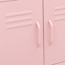 vidaXL rózsaszín acél tárolószekrény 60 x 35 x 56 cm