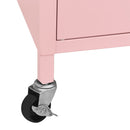 vidaXL rózsaszín acél tárolószekrény 60 x 35 x 56 cm