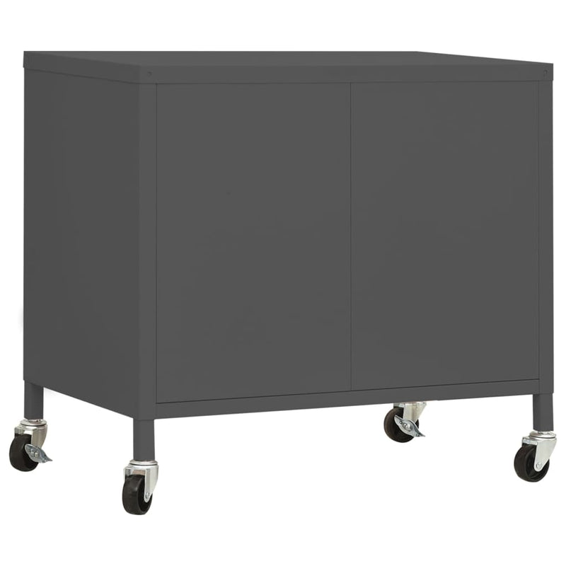 vidaXL antracitszürke acél tárolószekrény 60 x 35 x 56 cm