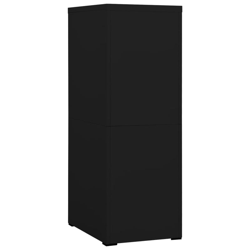 vidaXL fekete acél irattartó szekrény 46 x 62 x 133 cm
