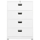 vidaXL fehér acél irattartó szekrény 90 x 46 x 134 cm