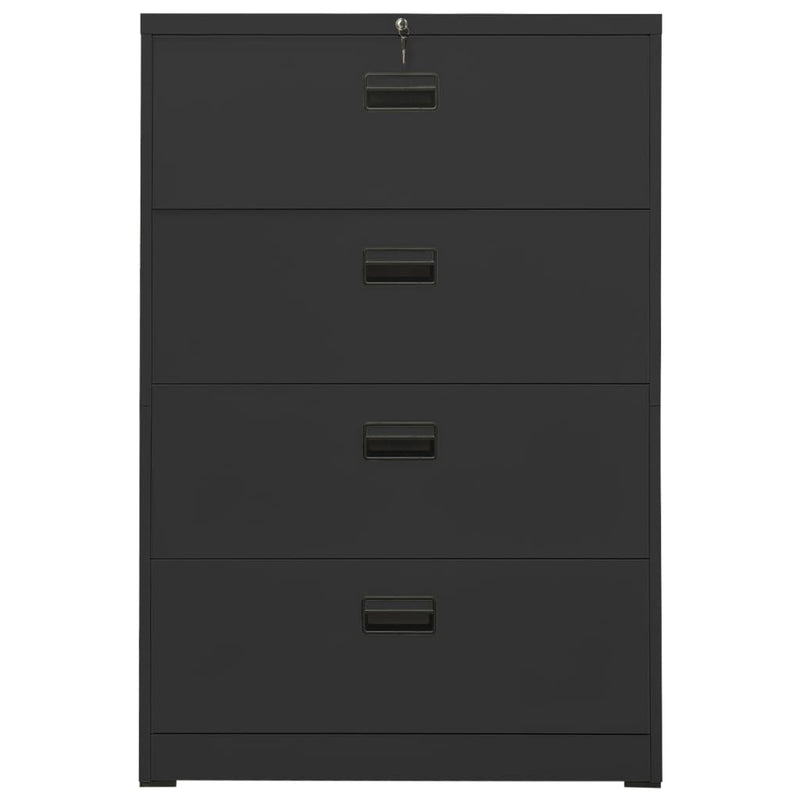 vidaXL antracitszürke acél irattartó szekrény 90 x 46 x 134 cm