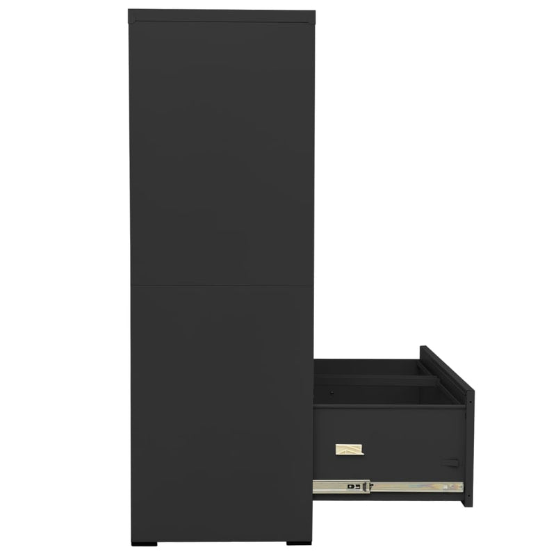 vidaXL antracitszürke acél irattartó szekrény 90 x 46 x 134 cm