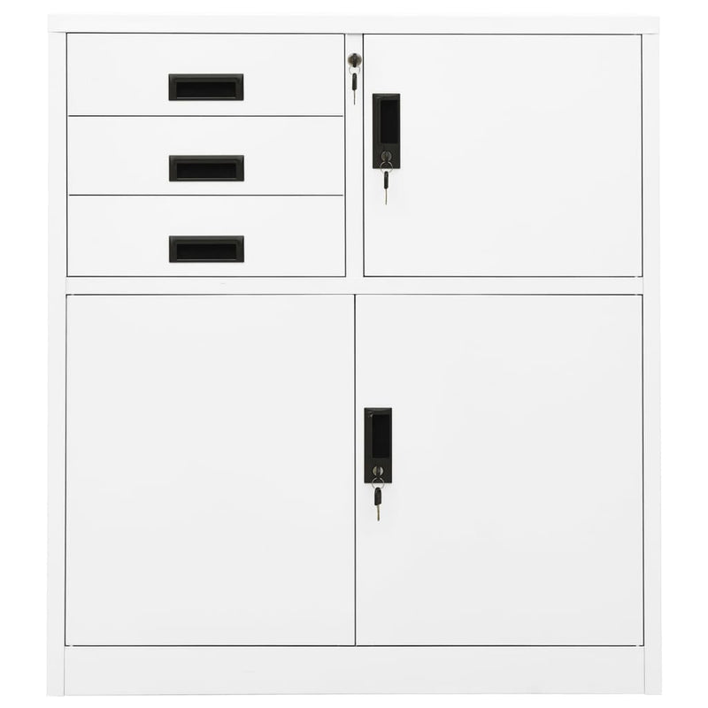 vidaXL fehér acél irodai szekrény 90 x 40 x 102 cm