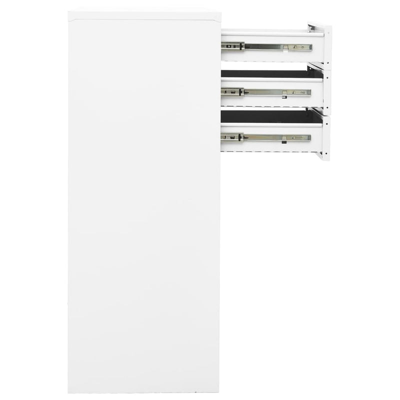 vidaXL fehér acél irodai szekrény 90 x 40 x 102 cm