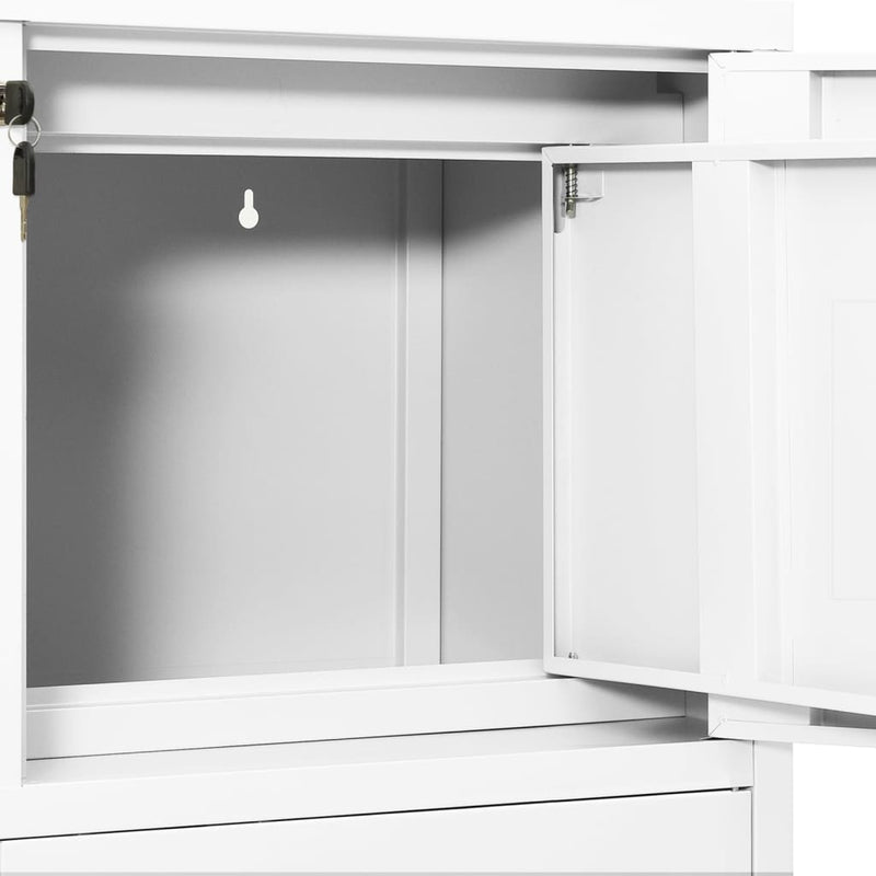 vidaXL fehér acél irodai szekrény 90 x 40 x 102 cm