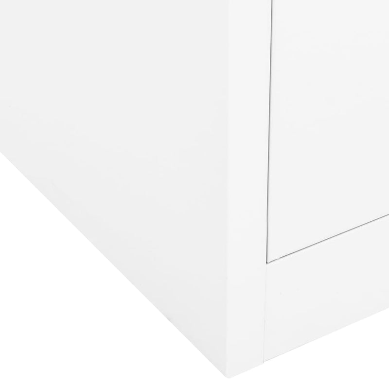 vidaXL fehér acél irodai szekrény 90 x 40 x 102 cm