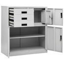vidaXL világosszürke acél irodai szekrény 90 x 40 x 102 cm