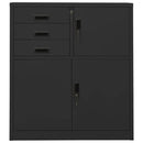 vidaXL antracitszürke acél irodai szekrény 90 x 40 x 102 cm