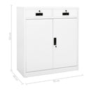 vidaXL fehér acél irodai szekrény 90 x 40 x 102 cm