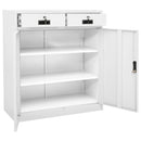 vidaXL fehér acél irodai szekrény 90 x 40 x 102 cm