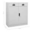 vidaXL világosszürke acél irodai szekrény 90 x 40 x 102 cm