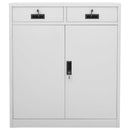 vidaXL világosszürke acél irodai szekrény 90 x 40 x 102 cm