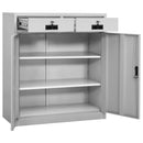 vidaXL világosszürke acél irodai szekrény 90 x 40 x 102 cm