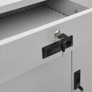 vidaXL világosszürke acél irodai szekrény 90 x 40 x 102 cm
