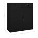 vidaXL fekete acél irodai szekrény 90 x 40 x 102 cm