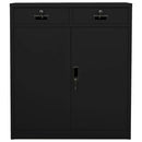 vidaXL fekete acél irodai szekrény 90 x 40 x 102 cm