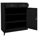 vidaXL fekete acél irodai szekrény 90 x 40 x 102 cm
