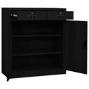 vidaXL fekete acél irodai szekrény 90 x 40 x 102 cm